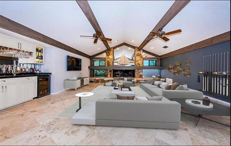 Virtually Staged: This room is huge. Picture it ready for your next party.