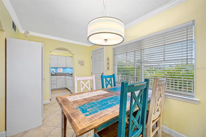 Dining Area with large Southern facing window