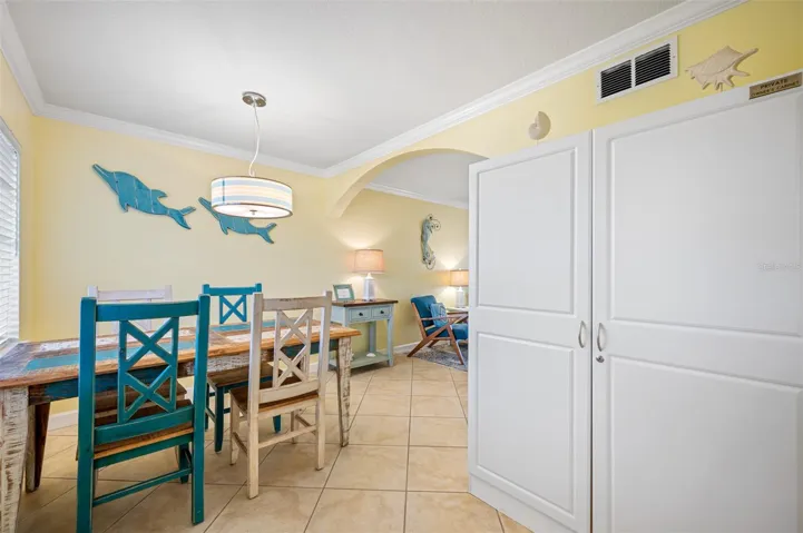 Owners Private Storage Between the Kitchen and Dining