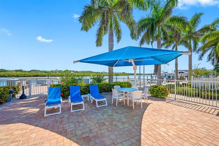 Paver Deck with plenty of lounge and shaded areas