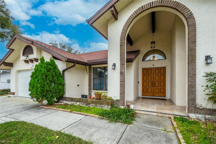 A welcoming covered entryway.