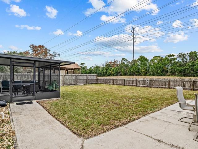Large back yard