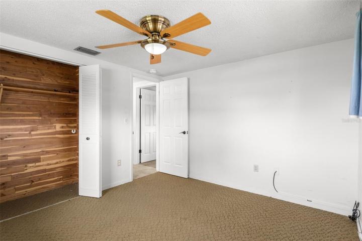 Bedroom 2 with Cedar Lined Closet