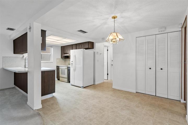 Separate Dinette Area with Storage