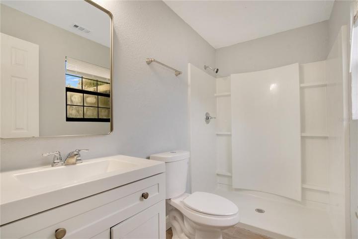 REMODELED MASTER BATH WITH WALK IN SHOWER