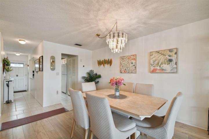 Dining Area looking down entry hall