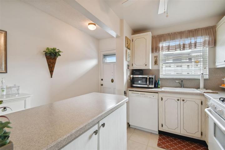 Kitchen looking toward entry