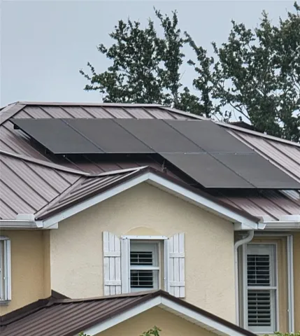 One of two sets of solar panels.