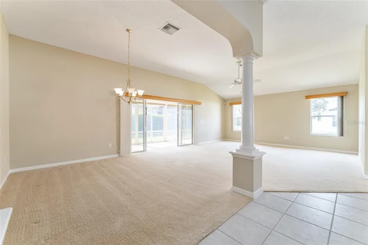 DINING ROOM (front) & LIVING ROOM (center back)