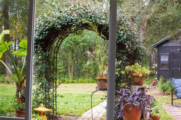 Backyard view from Screen Porch
