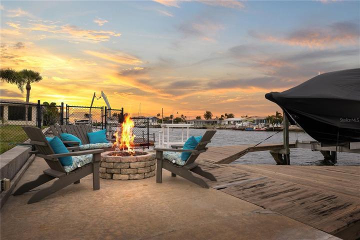 fire pit area to take in the sunsets