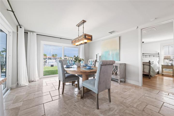 spacious dining area with room for large groups