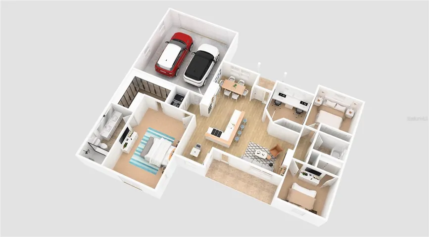 This 3D rendering is an interpretation of the design. It is not meant to be an exact rendition.