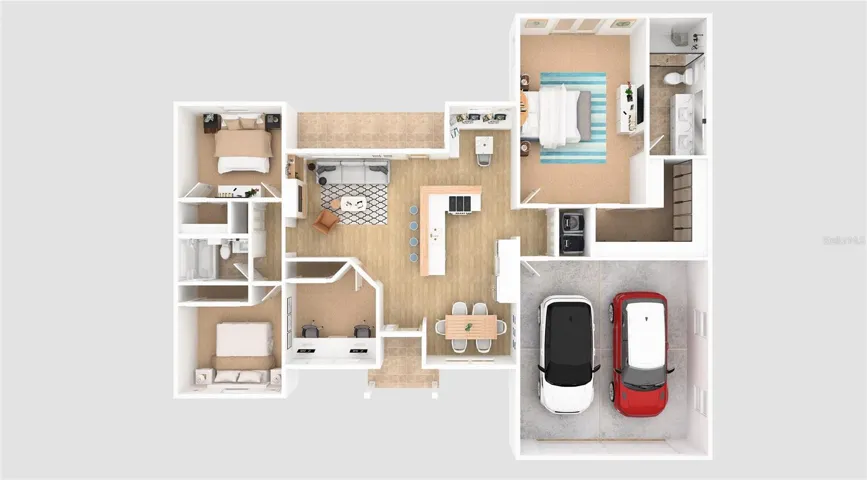 This 3D rendering is an interpretation of the design. It is not meant to be an exact rendition.