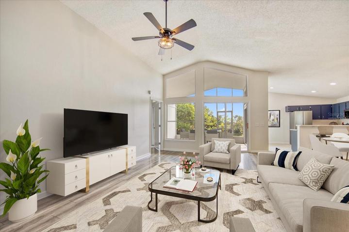 Virtually Staged Living Room