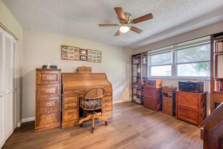 Bedroom 3 with closets in use as study~