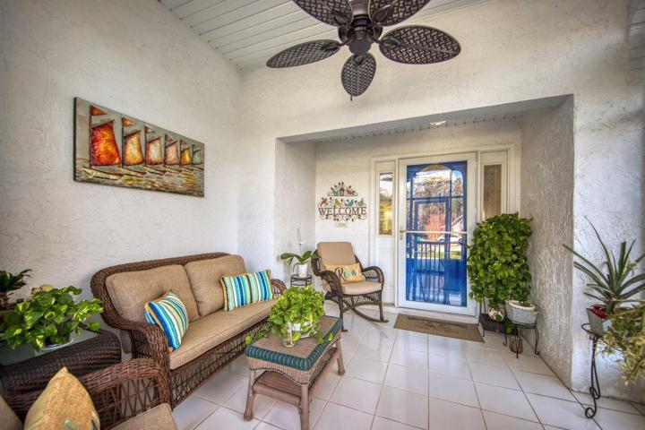 Room for seating & a ceiling fan for fresh air~