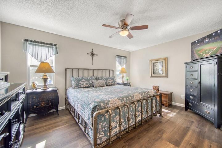 Serene master suite with newer dual pane windows for quiet sleep~