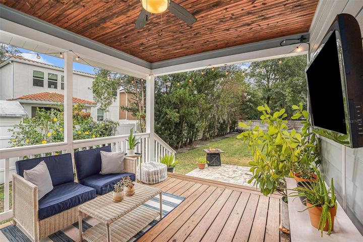Covered back deck