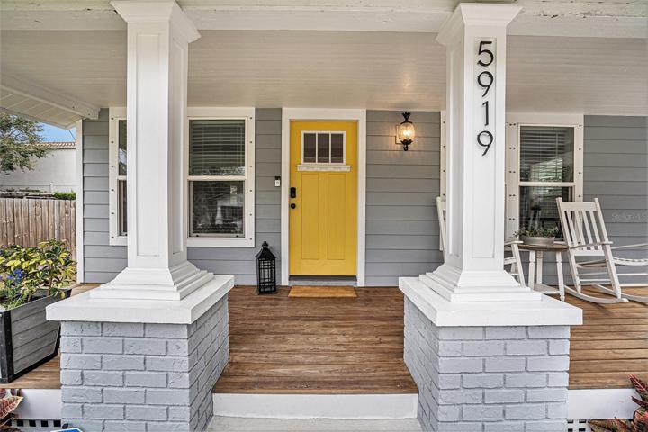 Inviting front porch