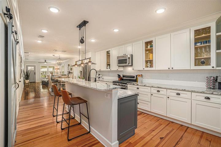 Updated kitchen with entertaining island