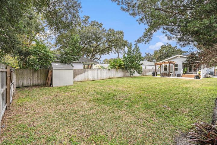 Generous backyard