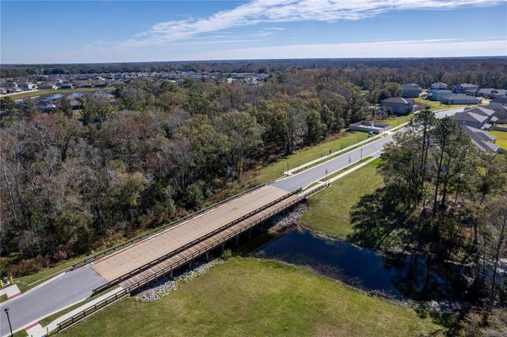 Aerial view of bridge
