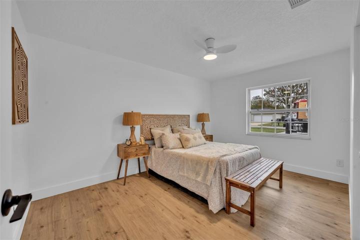 The third bedroom has the space and options to put bunk beds, in or that growing teen/small adult in.