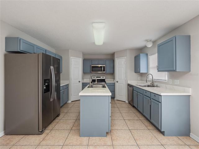 Kitchen- stainless steel appliances