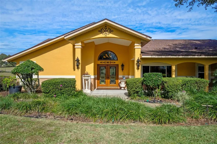 Exterior front with Double Glass Doors