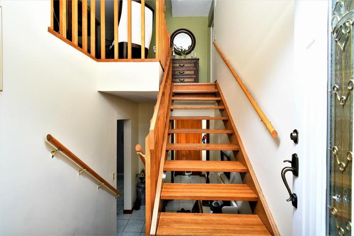 Entry with access to second floor and ground floor