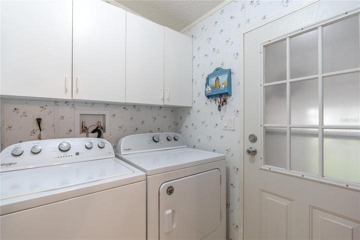 Laundry room and back door