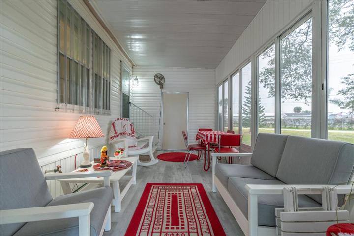 Lanai with view towards workshop door