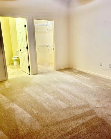 master bedroom with view of master bath & walk in closet