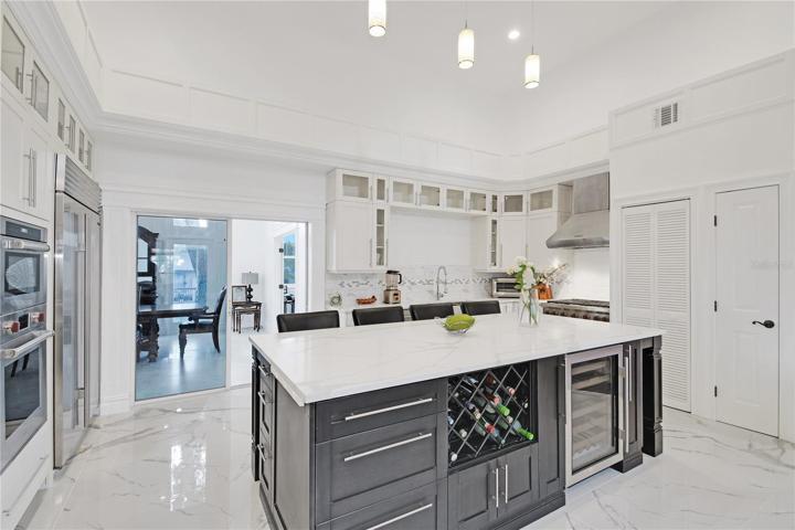 Kitchen Connects with Dining Area