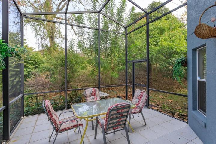 Screened in patio looking towards home