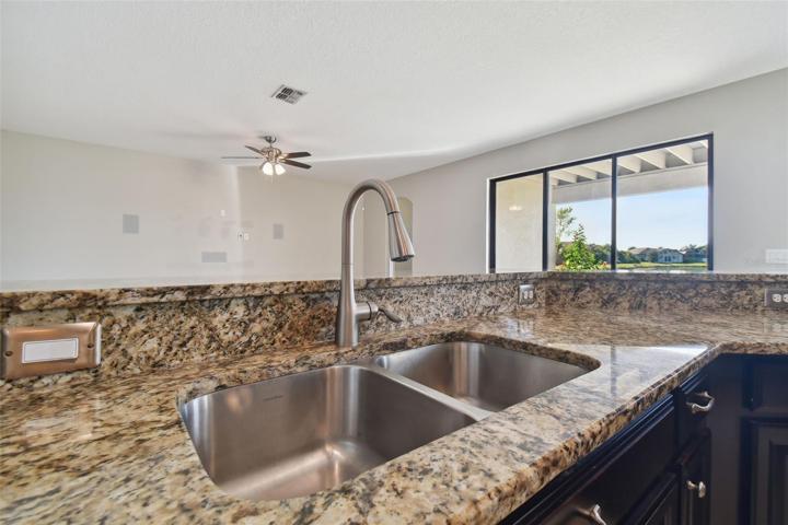 Kitchen sink view.