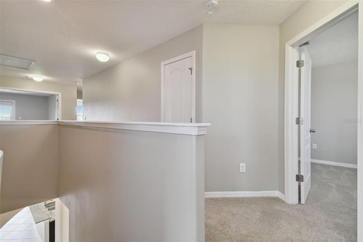Upstairs landing area with bedroom 3 to your right.