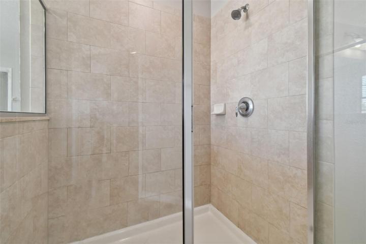 Master ensuite walk-in shower.