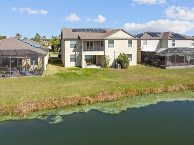 Aerial view looking back towards the home.