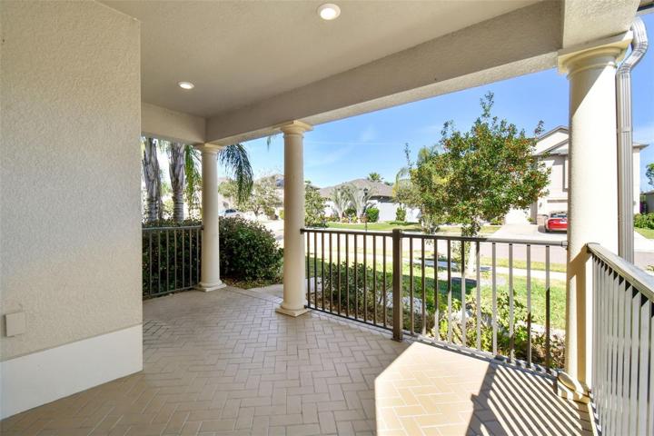 Front covered porch.