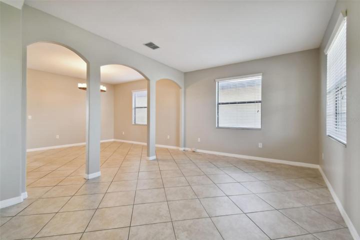 Family room at the front of the home.