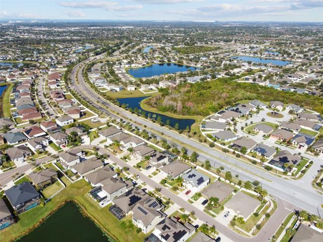Aerial view of the community of South Fork.