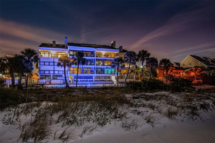 ...Night Shot -  Beach House Photo Taken From Sand  - PH #340 Top Left..