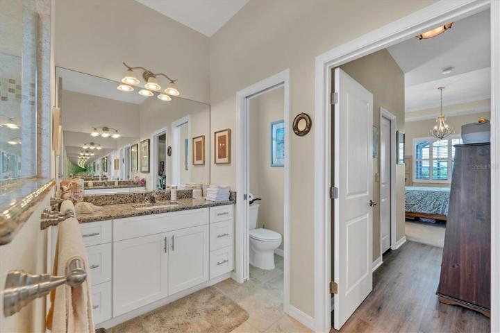 Master Bath with entrance from the Master Bedroom on the right.
