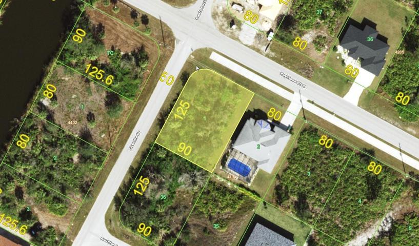 Oversized corner, across from waterfront properties.