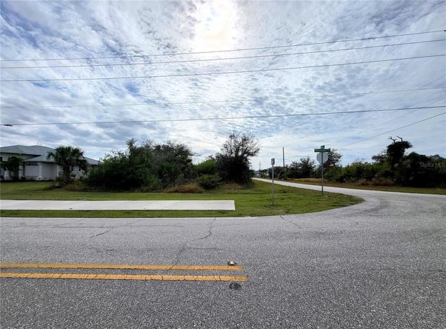 Front of lot. New home on the left.