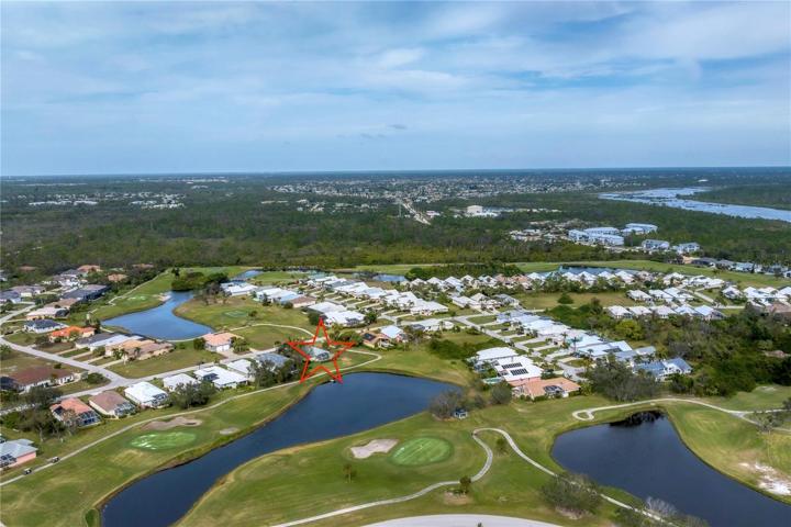 Pond and golf course views