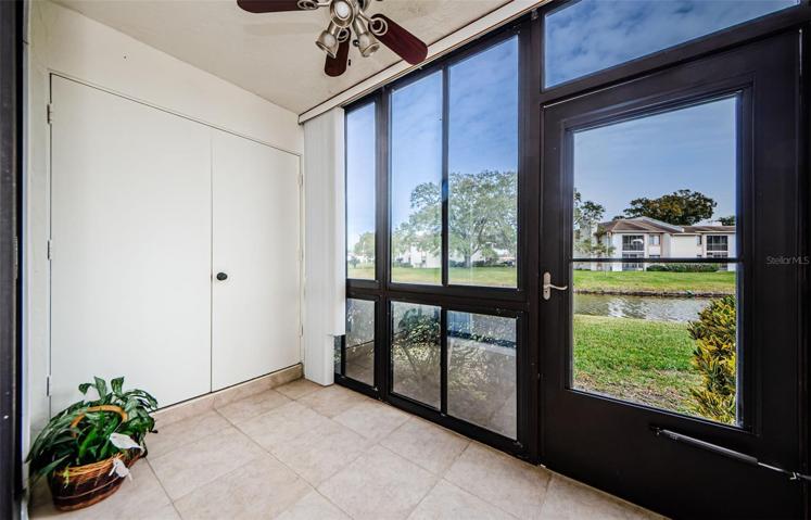 Porch with water views