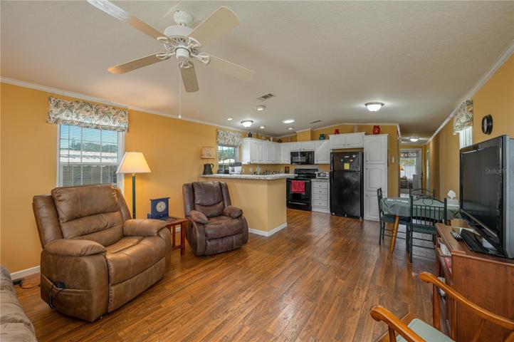 Great room looking into kitchen